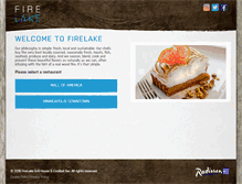 Tablet Screenshot of firelakerestaurant.com